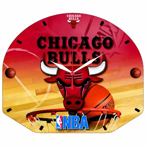NBA Chicago Bulls High Definition Clock ? Backboard Shaped