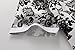 SSLR Men's Flower Buttondown Short Sleeve Shirt (Medium, White Black)