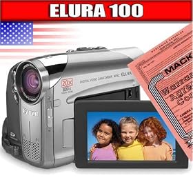 Canon Elura 100 MiniDV Camcorder + Mack 4 Year Extended Warranty by Canon
