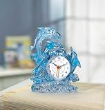 DOLPHIN FANTASY TABLE DESK ALARM DECORATIVE CLOCK GIFT
