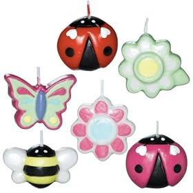 Girls Mini Moulded Birthday Party Candle (6 candles)