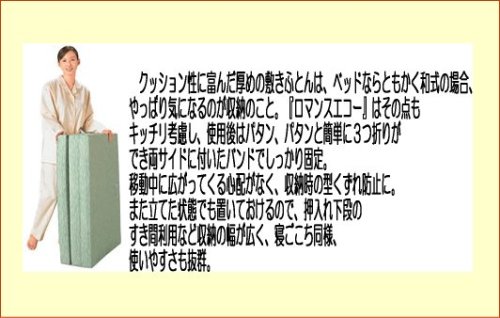 ロマンスエコー／シングルサイズ・腰痛の方にお薦めしたい敷布団