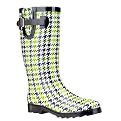 Women's Houndstooth Rainboots - Green