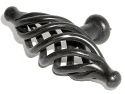 Top Knobs-Normandy Collection M626 Large Oval Twist Knob in Patine Black