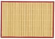 Split Bamboo Placemats Set of 6 with Leatherette Trim 19" x 13"
