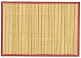 Split Bamboo Placemats Set of 6 with Leatherette Trim 19