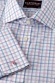 Luxury Sartorial Pure Cotton Overchecked Shirt