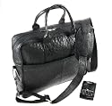 Lucrin - Black leather Laptop bag