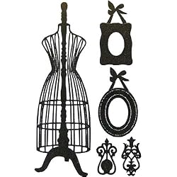 Mannequin and Frames Silhouette Temporary Removable Wall Stickers