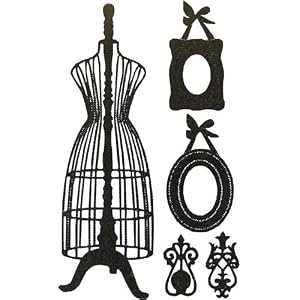 Mannequin and Frames Silhouette Temporary Removable Wall Stickers