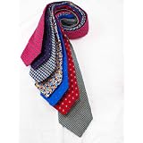 7Piece 100% Pure Silk Ties. Made in England. (308D)RRP£139.99