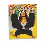 Hippie Porkchop Sideburns and Moustache Adult