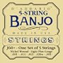 D'Addario J60+ 5-String Banjo Strings, Nickel, Light Plus, 9.5-20