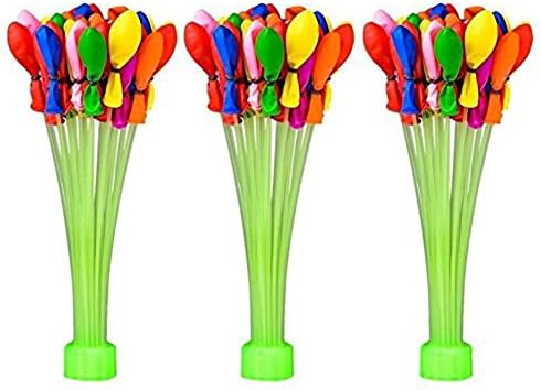 Water Balloons, Bunch O Balloons , multiple colors, best water balloons that won't harm kids for water balloon fight. 111 Total Water Balloons, Fill in 60 Seconds