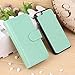 Lumsing Pattern Leather with Stand Flip Smart Wallet Case for Apple iPhone 6 - Mint