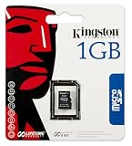 Kingston SDC/1GBSP 1GB MicroSD Flash Card - Single Pack Card Only (Black)