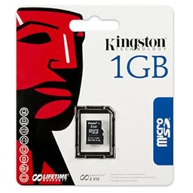 Kingston SDC 1GBSP 1GB MicroSD Flash Card - Single Pack Card Only (Black) by Kingston