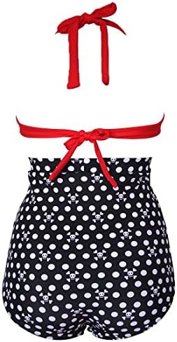 ThumbLike Floral Polka Vintage High Waisted Bikini Swimsuits 2 Pieces Swimwear