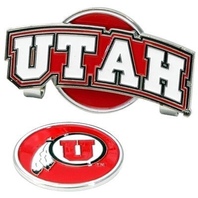 Utah Runnin' Utes Slider Hat Clip W/ Golf Ball Marker Ncaa College Athletics