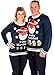 Men's Feliz Navidad and Beer Ugly Christmas Sweater in Navy By Festified