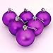 AMS Shatterproof Clear Plastic Christmas Ball Ornaments Decorative Xmas Balls Baubles Set with Christmas Trees Decorations (6cm Purple)