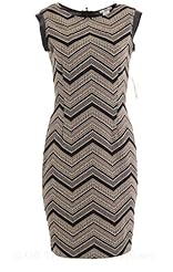 Faux-Leather/Polyester/Spandex Sleeveless Jacquard  Dress