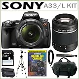 Sony Alpha SLT-A33/L DSLR with Translucent Mirror Technology and 3D Sweep P ....