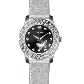 DDP - 4019902 - Montre Fille - Quartz Analogique - Bracelet en Cuir Argent