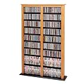 Oak/Black Double-Width Barrister Tower