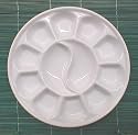 12 Well Round Porcelain Palette