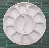 12 Well Round Porcelain Palette