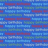 Navy Blue Happy Birthday Wrapping Paper with Gift Tags - Pack of 2