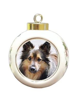 Sheltie Dog Christmas Holiday Ornament