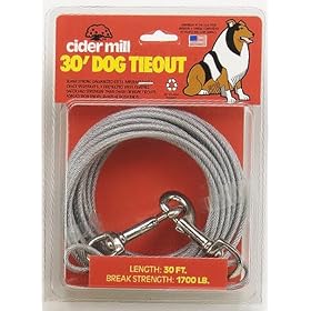 Cider Mill Dog Tie Out - 30 foot length for Large Dogs