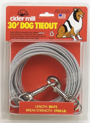 Cider Mill Dog Tie Out - 30 foot length for Large Dogs