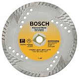 Bosch DB763 Premium Plus 7-Inch Dry or Wet Cutting Turbo Continuous Rim Diamond Saw Blade with 5 8-Inch Knockout Arbor for Masonry