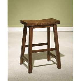 24H Counter Height Stool in Honey Brown Finish