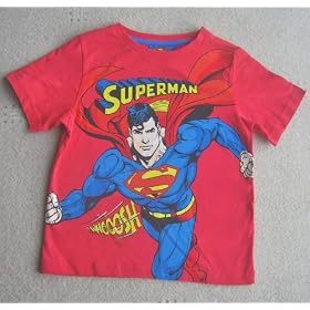 Pure cotton Superman short sleeve T-shirt for 5 - 6 years old boy