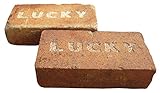 文字入りレンガ 刻印 レンガ 【LUCKY （アルファベット）６個入り】 アンティークレンガ （ 耐火レンガ ） 。 古レンガ 煉瓦 。