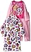 Shopkins Girls' Big Girls' 3-Piece Pajama Set with Robe, White/Pink, 10/12