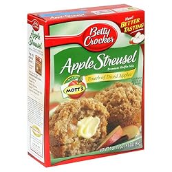 Betty Crocker Premium Muffin Mix, Apple Streusel, 19.6-Ounce Boxes (Pack of 12)