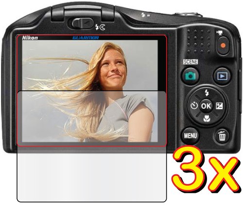3x Nikon COOLPIX L620 Digital Camera Premium Clear LCD Screen Protector Cover Guard Shield Film Kits, Exact fit, NO CUTTING (3 pieces, GUARMOR Brand)