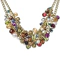 Two Strand Beaded Necklace - Goldtone
