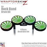 Rising Sun Green Skin by WraptorSkinz fits Rock Band Drum Set for Nintendo  ....