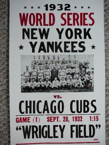 New York Yankees Chicago Cubs World Series 1932 Poster