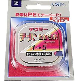 ゴーセン テクミーPEテーパー 力糸 13m×2本継 赤 0.8号~5号 GT-490R