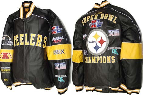 Pittsburgh Steelers 5-Time Super Bowl Leather Jacket (LIMITED EDITION)