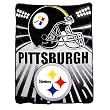 Pittsburgh Steelers Light Weight Fleece NFL Blanket (Shadow Series) (50x60")"