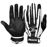 Mizuno Vintage Pro Youth G2 Batting Glove (Black/White, Medium)