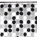 Dot Com Shower Curtain - Black (70x72")